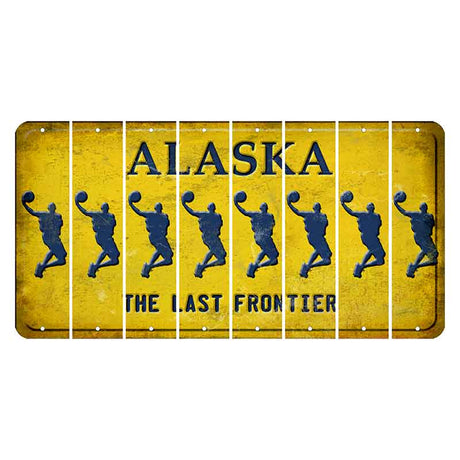 Alaska The Last Frontier Cut License Plate Strips (Set of 8)