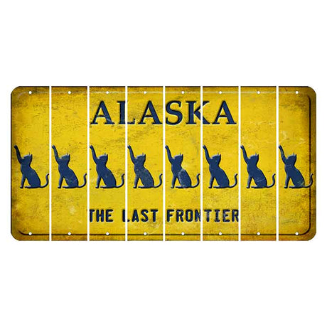 Alaska The Last Frontier Cut License Plate Strips (Set of 8)