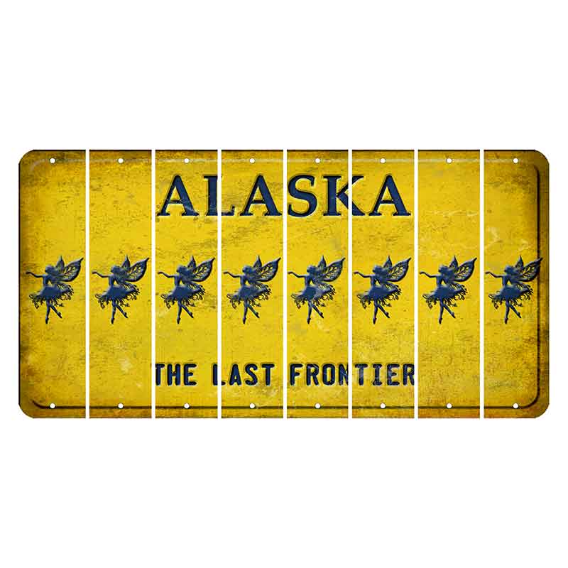 Alaska The Last Frontier Cut License Plate Strips (Set of 8)