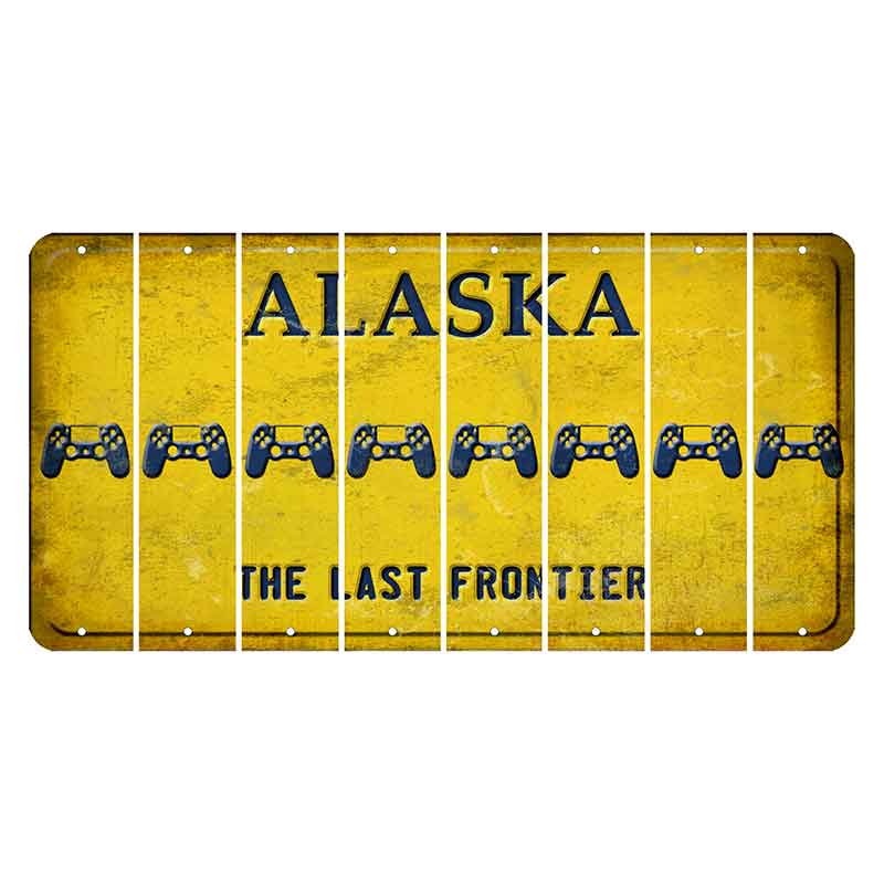 Alaska The Last Frontier Cut License Plate Strips (Set of 8)