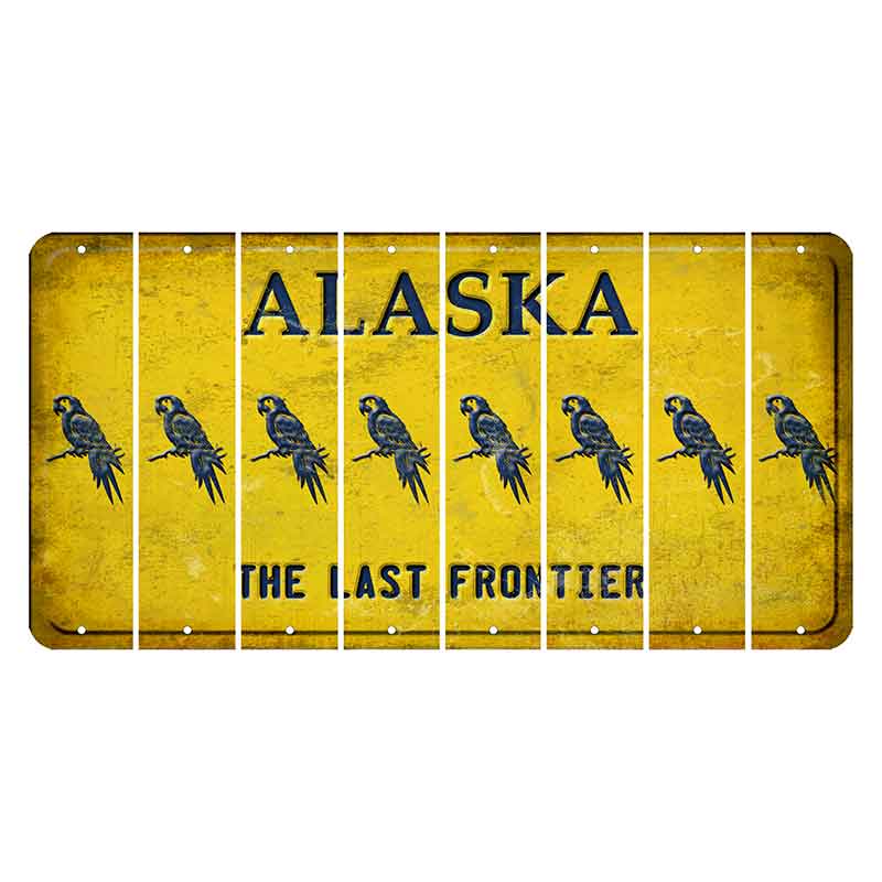 Alaska The Last Frontier Cut License Plate Strips (Set of 8)