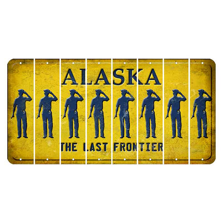 Alaska The Last Frontier Cut License Plate Strips (Set of 8)