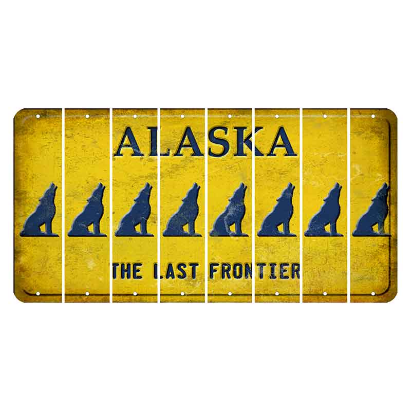 Alaska The Last Frontier Cut License Plate Strips (Set of 8)