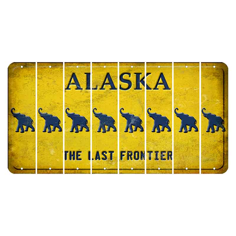 Alaska The Last Frontier Cut License Plate Strips (Set of 8)