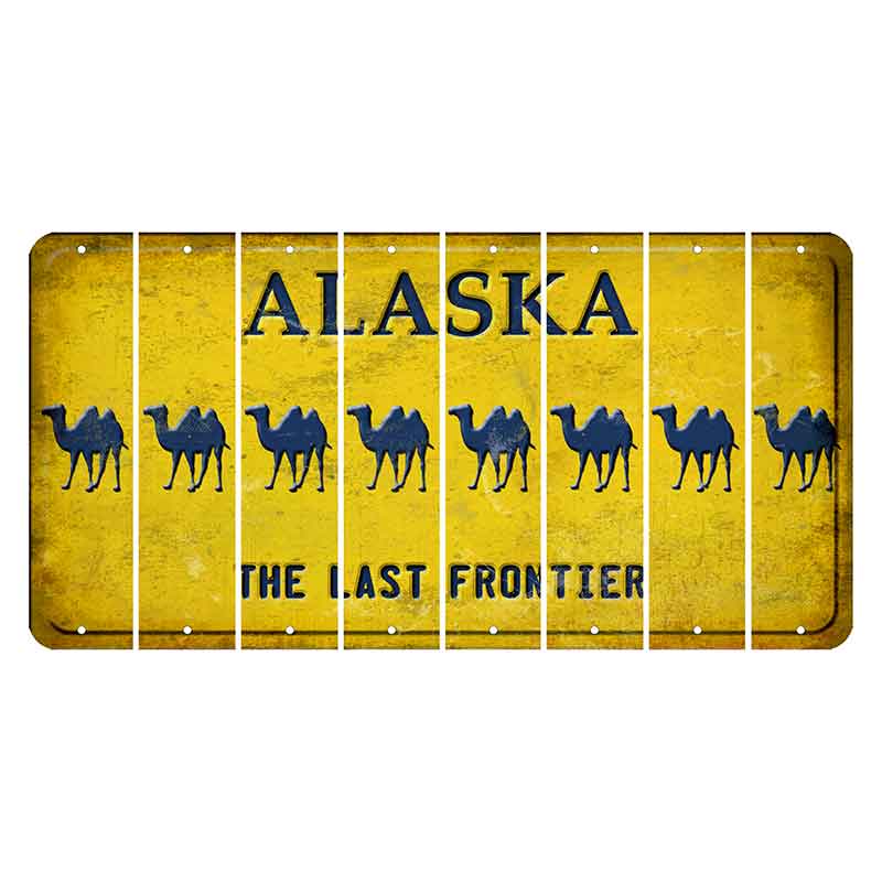 Alaska The Last Frontier Cut License Plate Strips (Set of 8)