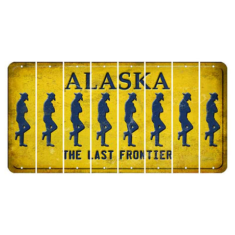 Alaska The Last Frontier Cut License Plate Strips (Set of 8)