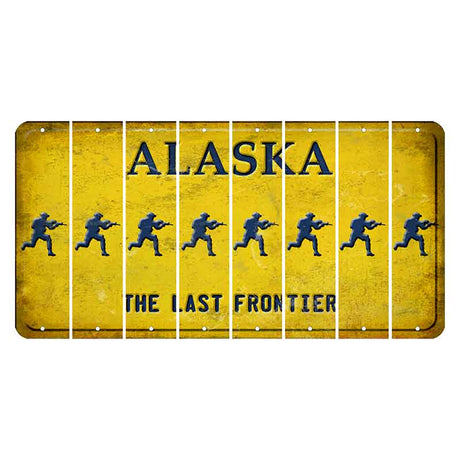 Alaska The Last Frontier Cut License Plate Strips (Set of 8)