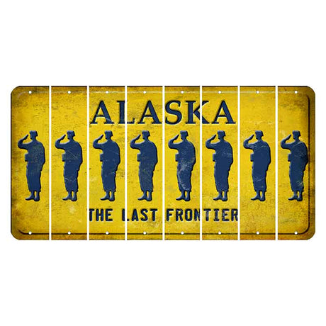 Alaska The Last Frontier Cut License Plate Strips (Set of 8)