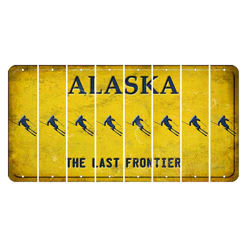 Alaska The Last Frontier Cut License Plate Strips (Set of 8)