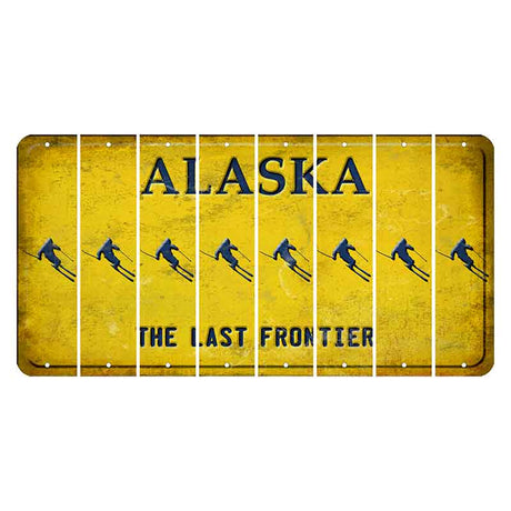 Alaska The Last Frontier Cut License Plate Strips (Set of 8)