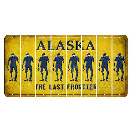 Alaska The Last Frontier Cut License Plate Strips (Set of 8)