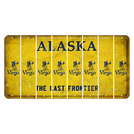 Alaska The Last Frontier Cut License Plate Strips (Set of 8)