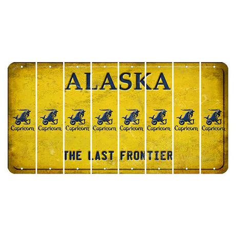 Alaska The Last Frontier Cut License Plate Strips (Set of 8)