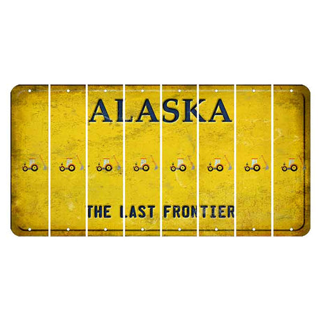 Alaska The Last Frontier Cut License Plate Strips (Set of 8)