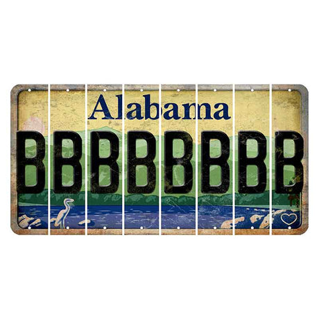 Alabama Lake and Forest Cut License Plate Strips (Set of 8)