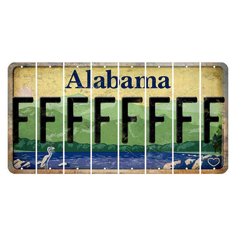 Alabama Lake and Forest Cut License Plate Strips (Set of 8)