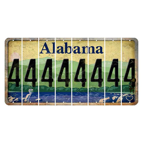 Alabama Lake and Forest Cut License Plate Strips (Set of 8)