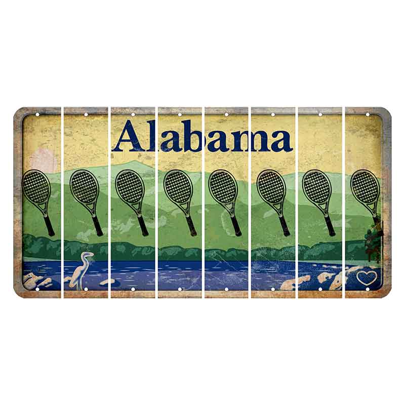 Alabama Lake and Forest Cut License Plate Strips (Set of 8)