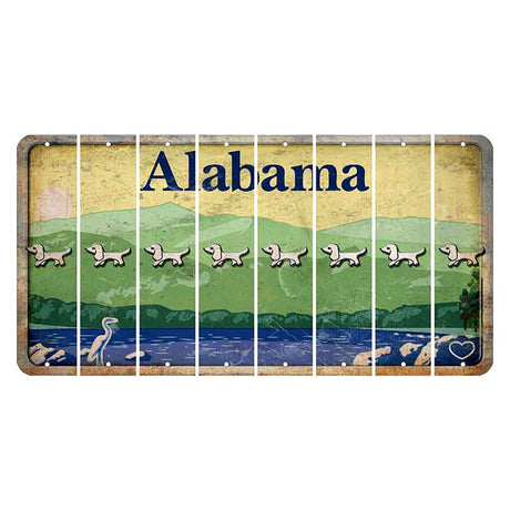 Alabama Lake and Forest Cut License Plate Strips (Set of 8)