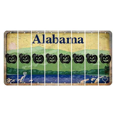 Alabama Lake and Forest Cut License Plate Strips (Set of 8)