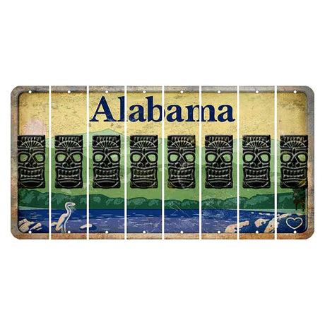 Alabama Lake and Forest Cut License Plate Strips (Set of 8)