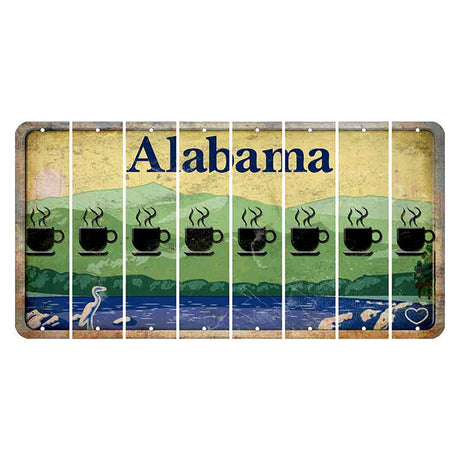 Alabama Lake and Forest Cut License Plate Strips (Set of 8)