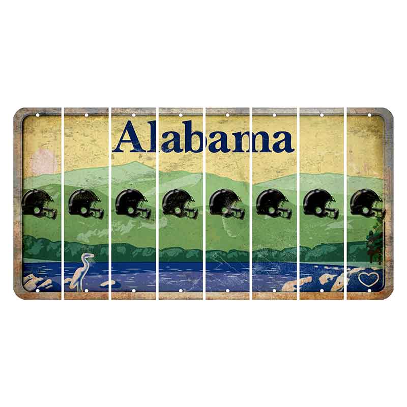 Alabama Lake and Forest Cut License Plate Strips (Set of 8)