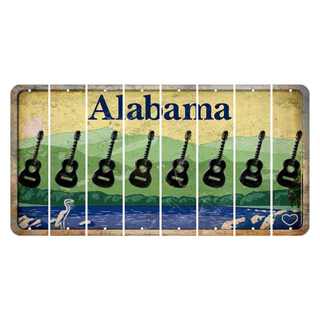 Alabama Lake and Forest Cut License Plate Strips (Set of 8)