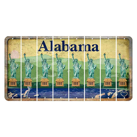 Alabama Lake and Forest Cut License Plate Strips (Set of 8)