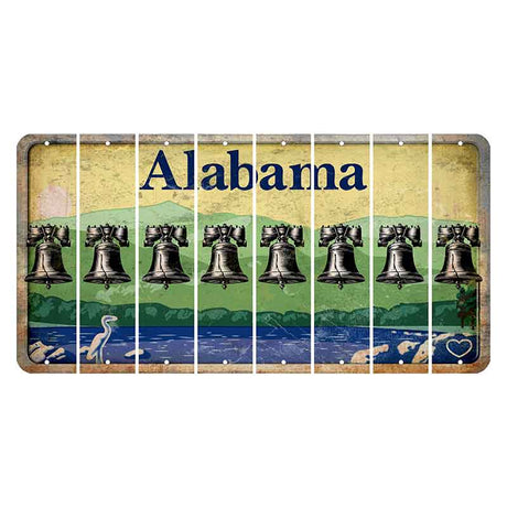 Alabama Lake and Forest Cut License Plate Strips (Set of 8)