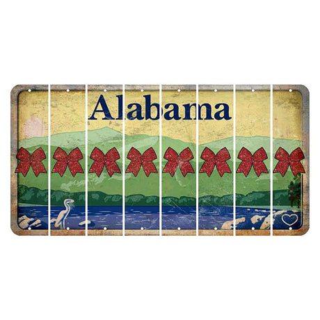 Alabama Lake and Forest Cut License Plate Strips (Set of 8)