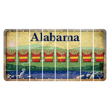 Alabama Lake and Forest Cut License Plate Strips (Set of 8)