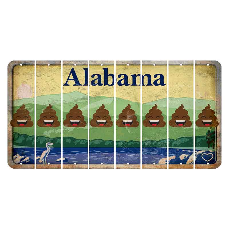 Alabama Lake and Forest Cut License Plate Strips (Set of 8)