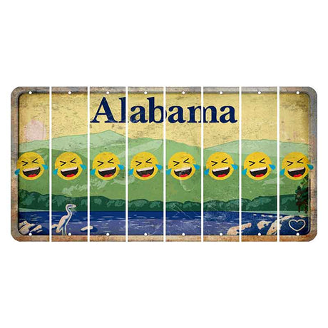 Alabama Lake and Forest Cut License Plate Strips (Set of 8)