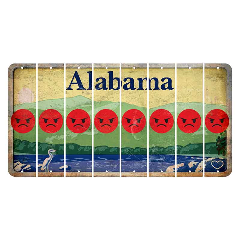 Alabama Lake and Forest Cut License Plate Strips (Set of 8)