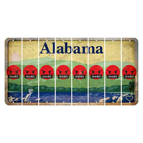 Alabama Lake and Forest Cut License Plate Strips (Set of 8)