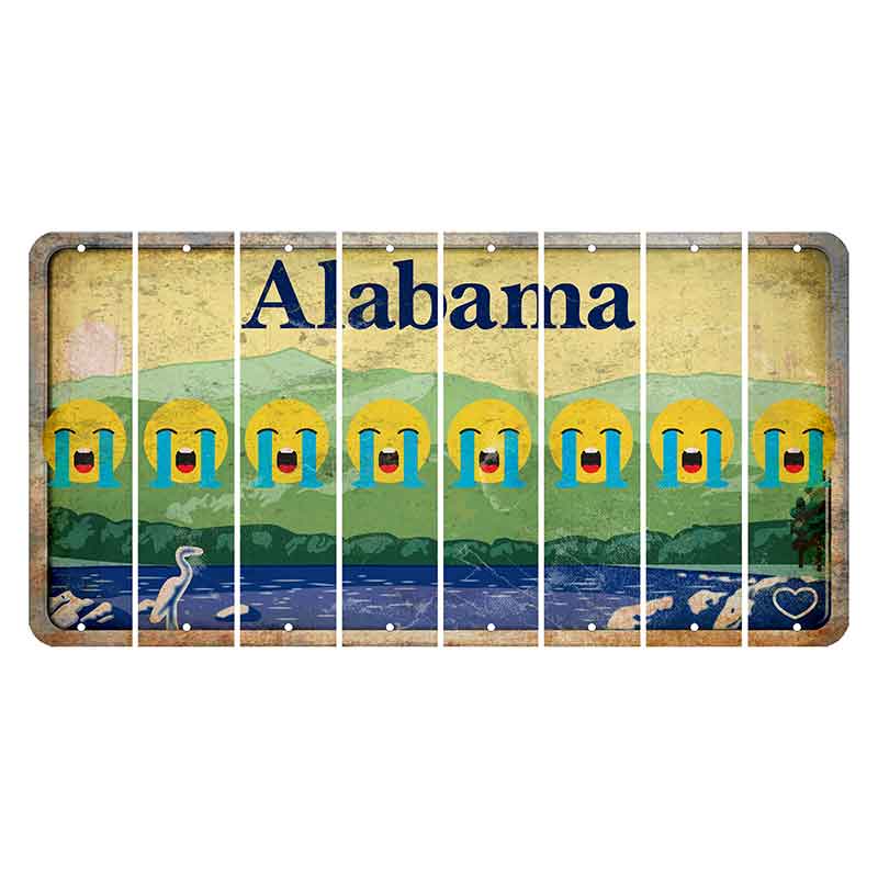 Alabama Lake and Forest Cut License Plate Strips (Set of 8)