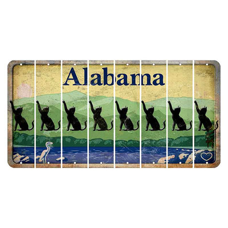 Alabama Lake and Forest Cut License Plate Strips (Set of 8)