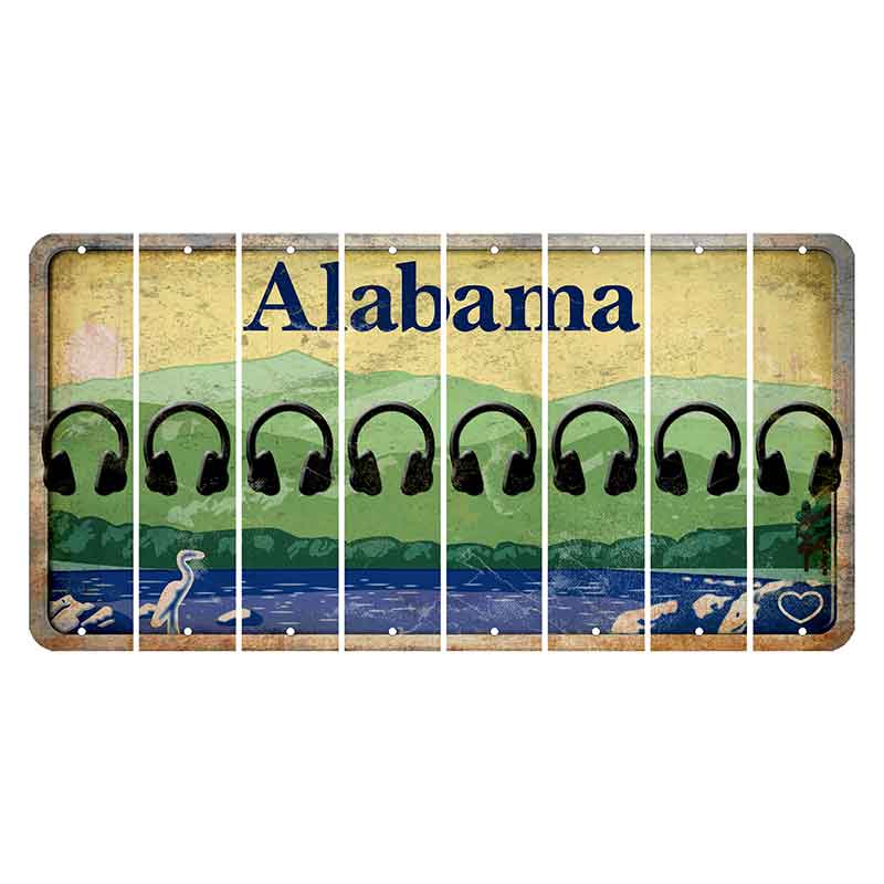 Alabama Lake and Forest Cut License Plate Strips (Set of 8)