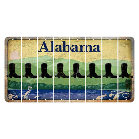 Alabama Lake and Forest Cut License Plate Strips (Set of 8)