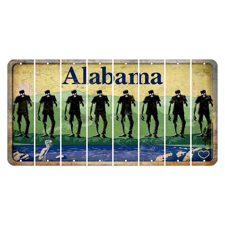 Alabama Lake and Forest Cut License Plate Strips (Set of 8)