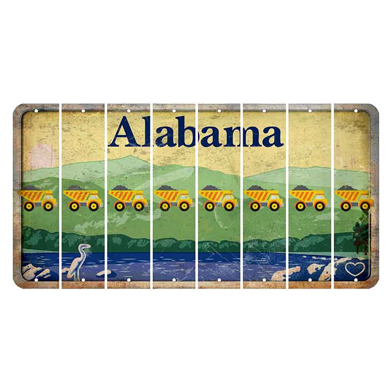 Alabama Lake and Forest Cut License Plate Strips (Set of 8)