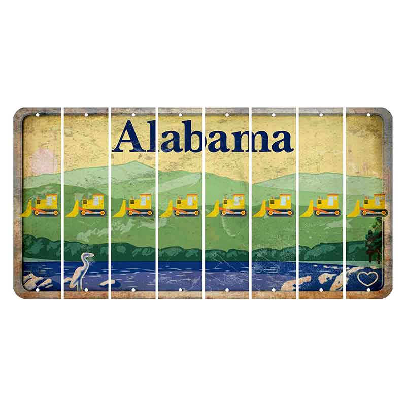 Alabama Lake and Forest Cut License Plate Strips (Set of 8)