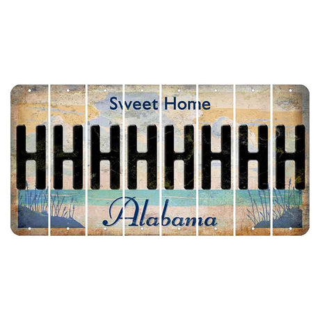 Sweet Home Alabama Cut License Plate Strips (Set of 8)