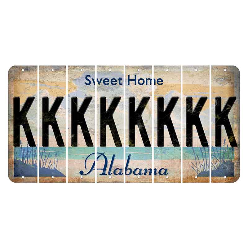 Sweet Home Alabama Cut License Plate Strips (Set of 8)