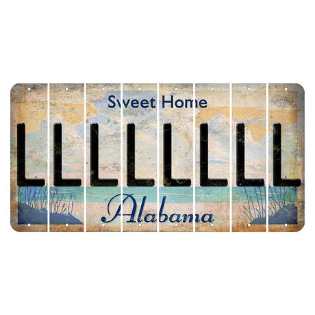 Sweet Home Alabama Cut License Plate Strips (Set of 8)