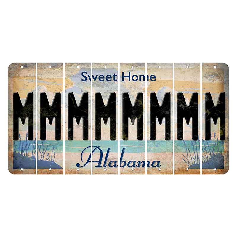 Sweet Home Alabama Cut License Plate Strips (Set of 8)