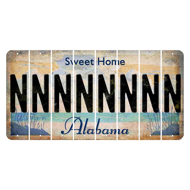 Sweet Home Alabama Cut License Plate Strips (Set of 8)