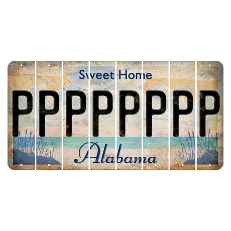 Sweet Home Alabama Cut License Plate Strips (Set of 8)