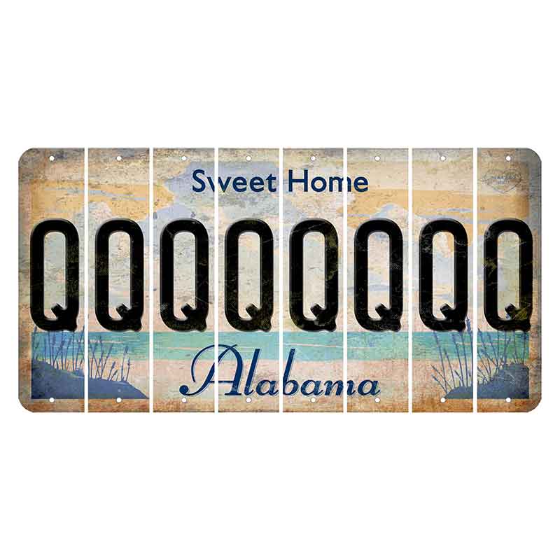 Sweet Home Alabama Cut License Plate Strips (Set of 8)